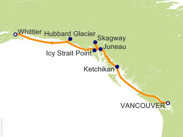 7 Night Northern Explorer Vancouver to Whittier Cruise